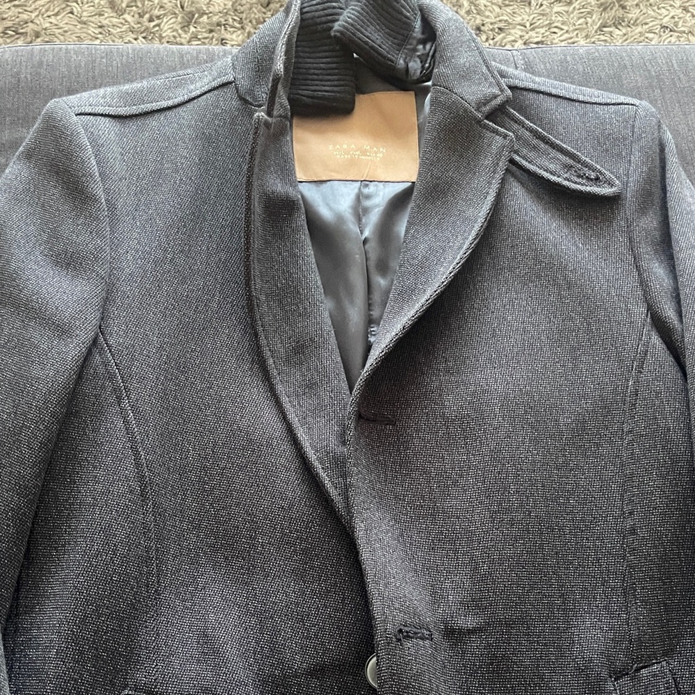 Zara Dark Gray Wool Coat